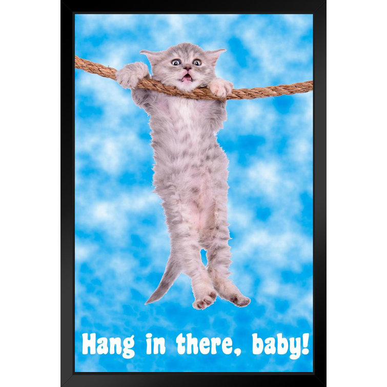 Trinx Hang In There Baby Retro Hang In There Cat Poster Funny Wall